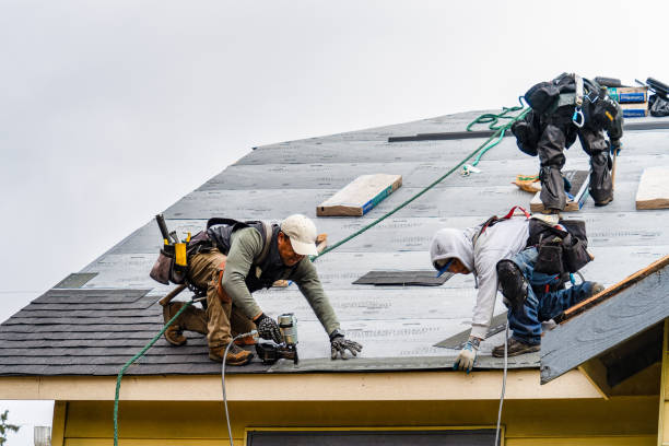 Professional Roofing technician working in Morris, NY
